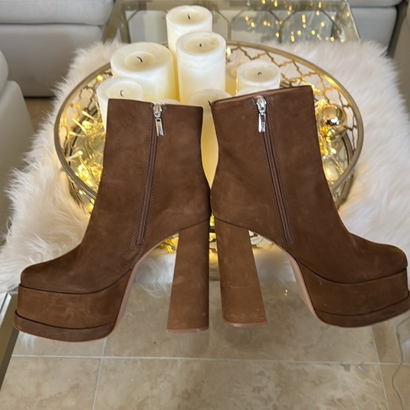 Women’s Schutz Selene Brown Platform Ankle Boots, size 8.5 - Picture 5 of 8